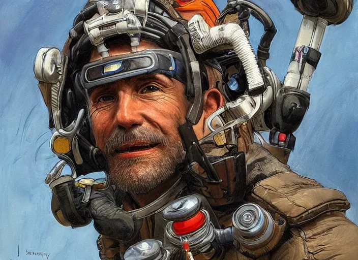 Image similar to a highly detailed apex legends portrait of a dentist, james gurney, james jean