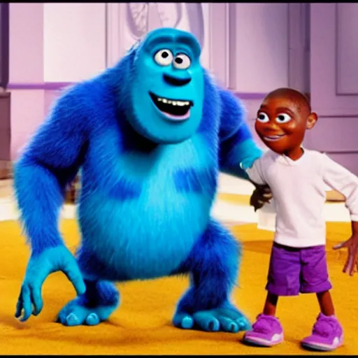 Prompt: magic johnson in monsters inc