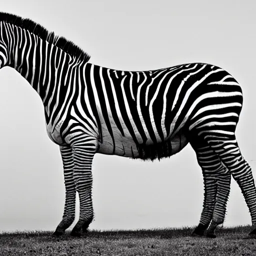 a big horse that looks like a zebra, hyper realistic Stable Diffusion