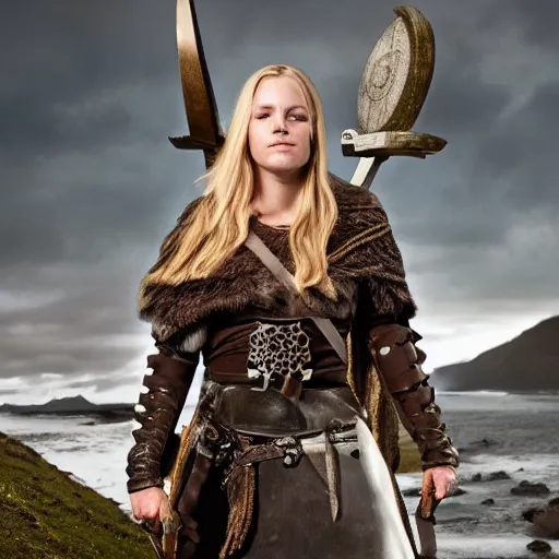Image similar to a viking goddess who goes to war to recover her throne