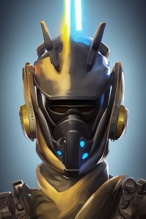 Image similar to epic mask helmet robot ninja portrait stylized as fornite style game design fanart by concept artist gervasio canda, behance hd by jesper ejsing, by rhads, makoto shinkai and lois van baarle, ilya kuvshinov, rossdraws global illumination radiating a glowing aura global illumination ray tracing hdr render in unreal engine 5