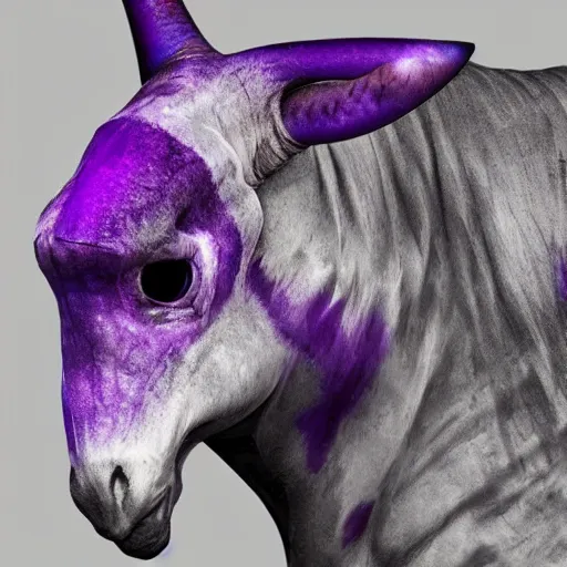 Image similar to one eyed one horn flying purple people eater realistic high quality