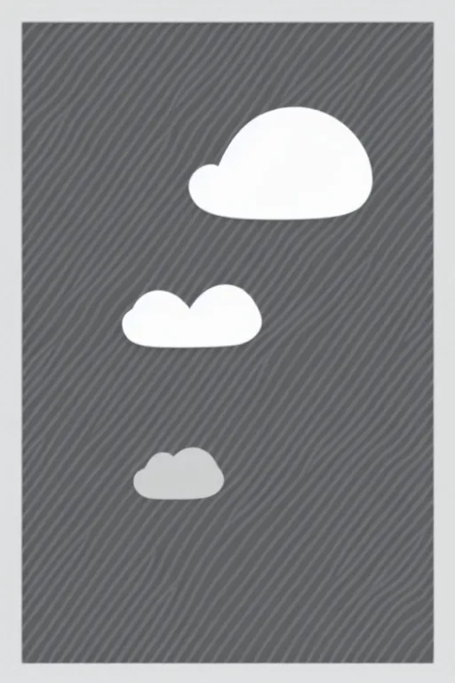 Image similar to minimalist boho style art of a cloud, illustration, vector art