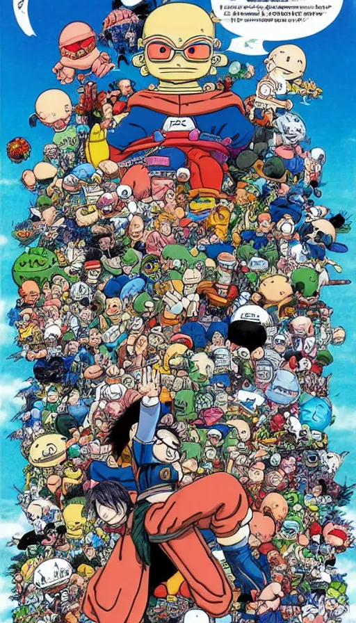 Image similar to The end of an organism, by Akira Toriyama