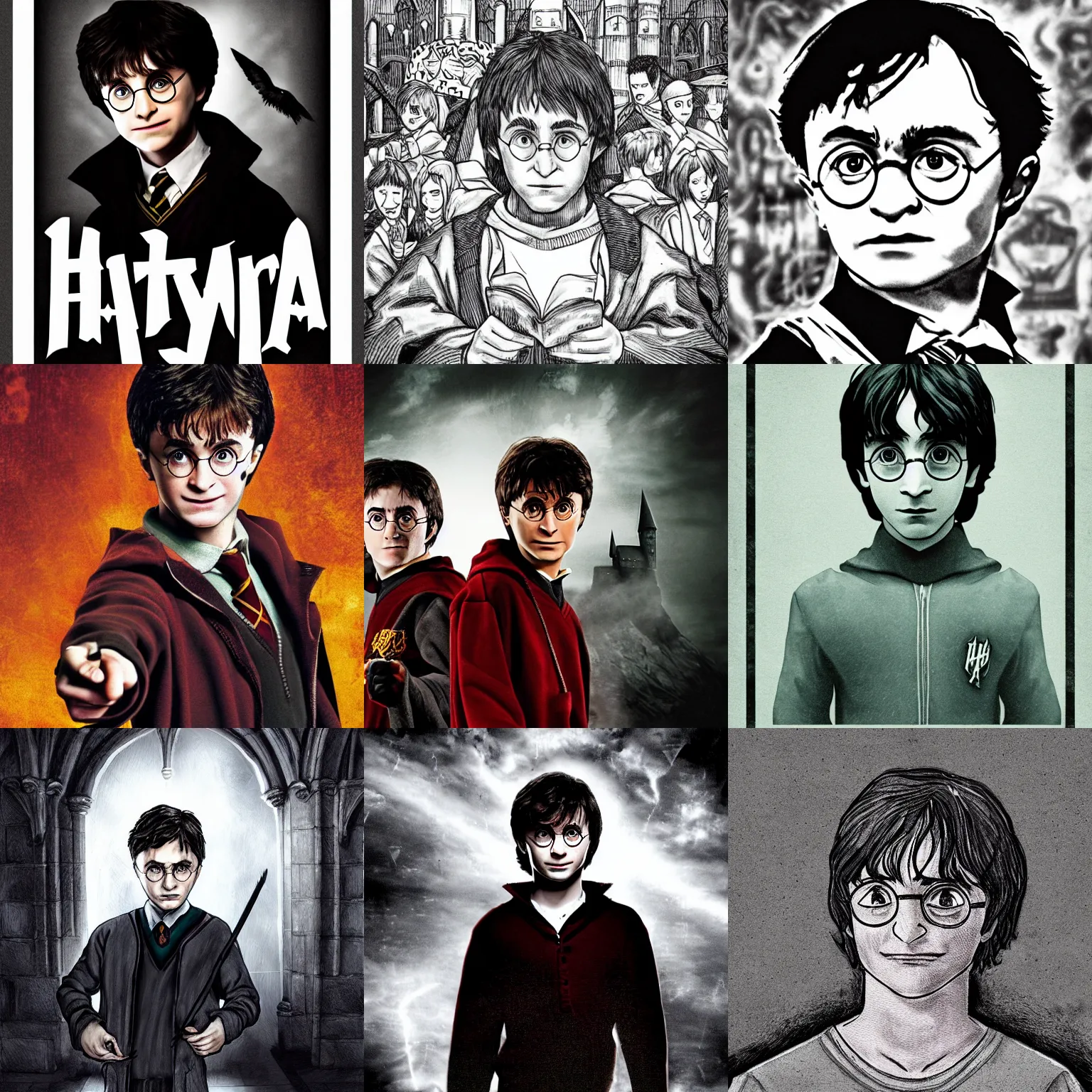 Prompt: a Dark academia style image of Harry Potter