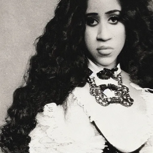 Image similar to Old Victorian photo of Cardi B