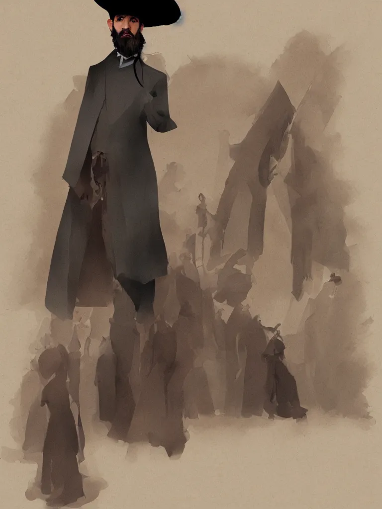 Image similar to hasidic by disney concept artists, blunt borders, rule of thirds