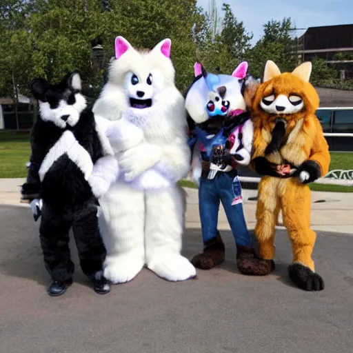 Prompt: furry convention, sily
