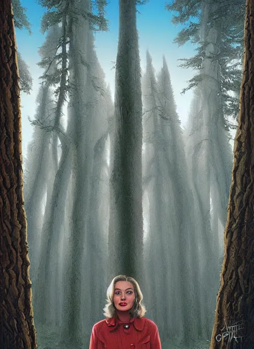 Image similar to twin peaks movie poster art by gabriel picart