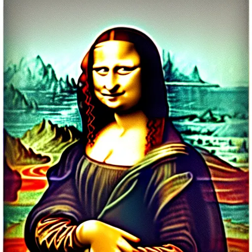 Image similar to mona lisa scream of munch