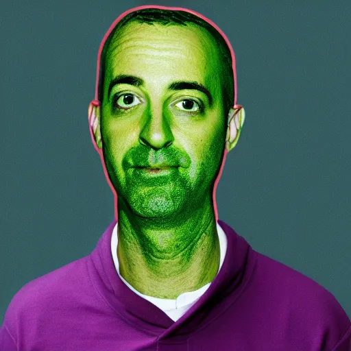 Image similar to tony hale double exposure head of kale