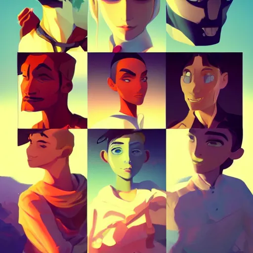 Image similar to face icon stylized minimalist 3 do interactive multiplayer, loftis, cory behance hd by jesper ejsing, by rhads, makoto shinkai and lois van baarle, ilya kuvshinov, rossdraws global illumination