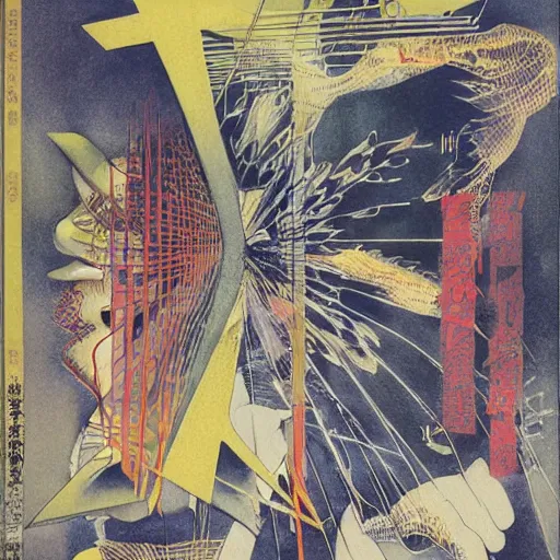 Image similar to CARTELES Magazine cover illustrated by Yoshitaka Amano. 1932. Acrylic and Watercolor on lithography paper.