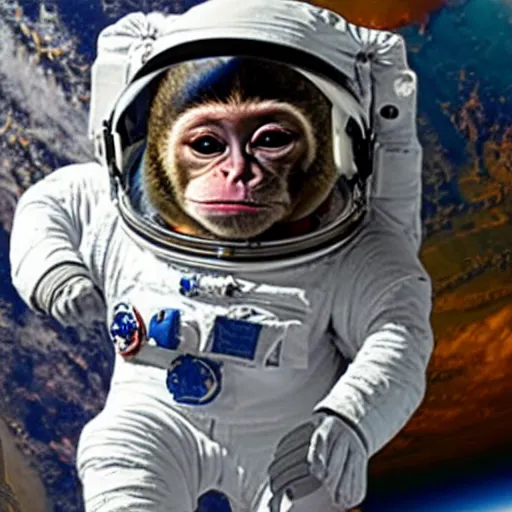 Prompt: astronaut monkey's