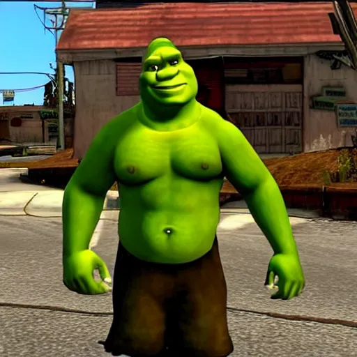 Image similar to Shrek in grand theft auto San Andreas