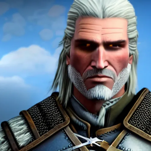 Prompt: Still of Geralt of Rivia in Noddy