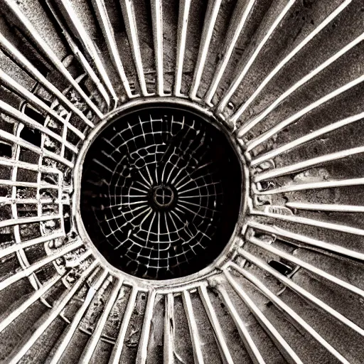 Image similar to looking up through a grate