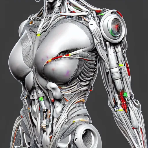 Image similar to map of the cyborg body, biomechanics, award-winning, trending on artstation, photorealistic