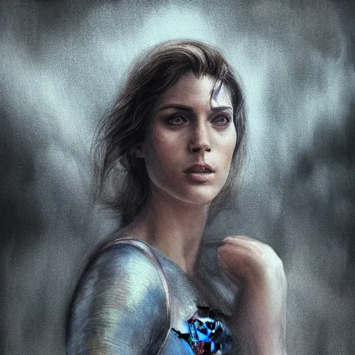 Prompt: superman character portrait, lean face, cinematic lighting, glowing grey eyes, hyper - detailed, 4 k, high resolution, in the style of charlie bowater, tom bagshaw, single face, symmetrical, headshot photograph, insanely detailed and intricate, beautiful, elegant, watercolor, cinematic, portrait, raphaelite, headroom, pierre - auguste renoir