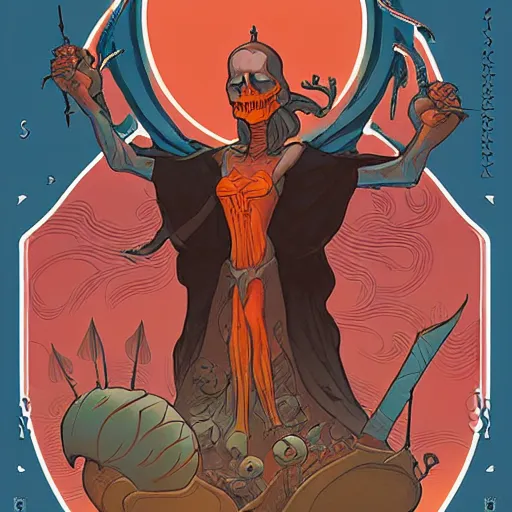 Prompt: a stylized minimalist icon of a death tarot card by cory loftis and jesper ejsing and zdzisław beksinski and norman rockwell and greg rutkowski weta studio and lucasfilm inktober behance hd global illumination - c 1 0