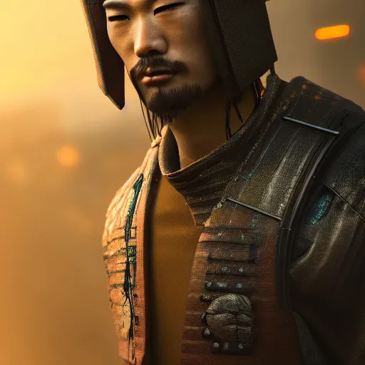 Prompt: cyberpunk samurai, 8k, photorealistic, high resolution, highly detailed, render,