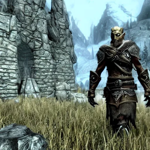 Prompt: the opening cutscene of Skyrim