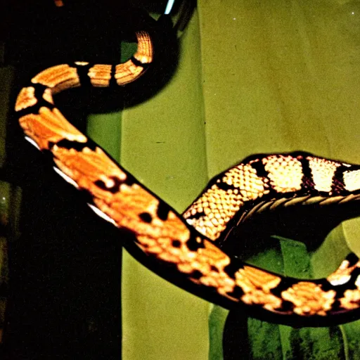 Prompt: fabio enchilada the gay rattlesnake, award-winning photograph, 35mm