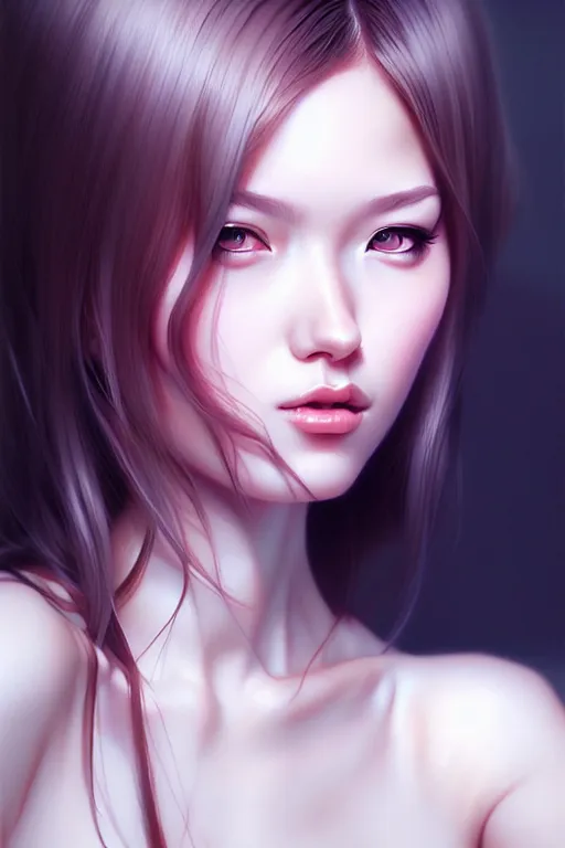 Image similar to Photorealistic hyperrealism woman by Artgerm and WLOP, Pixiv
