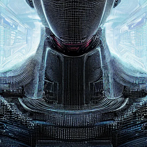 Image similar to hyperrealistic mixed media portrait of a Robot of Roland Busch forward angle, stunning 3d render inspired art by P. Craig Russell and Barry Windsor-Smith + perfect facial symmetry + dim volumetric lighting, 8k octane beautifully detailed render, post-processing, extremely hyperdetailed, intricate futuristic mechanic parts, epic composition, grim yet sparkling atmosphere, cinematic lighting + masterpiece, trending on artstation