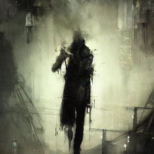 Image similar to a man stealing dreams from a young woman by emil melmoth zdzislaw belsinki craig mullins yoji shinkawa realistic render ominous detailed photo atmospheric by jeremy mann francis bacon and agnes cecile ink drips paint smears digital glitches glitchart