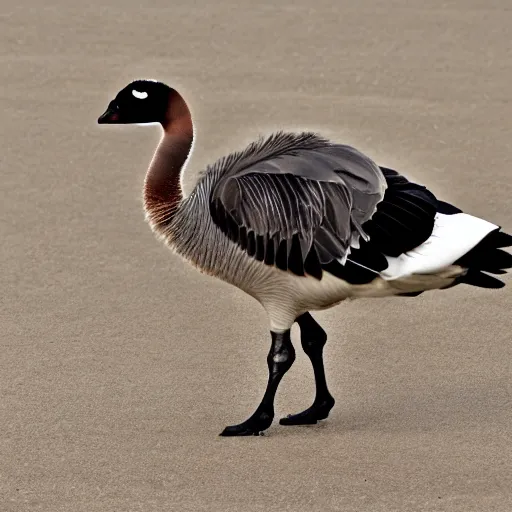 Prompt: angry goose