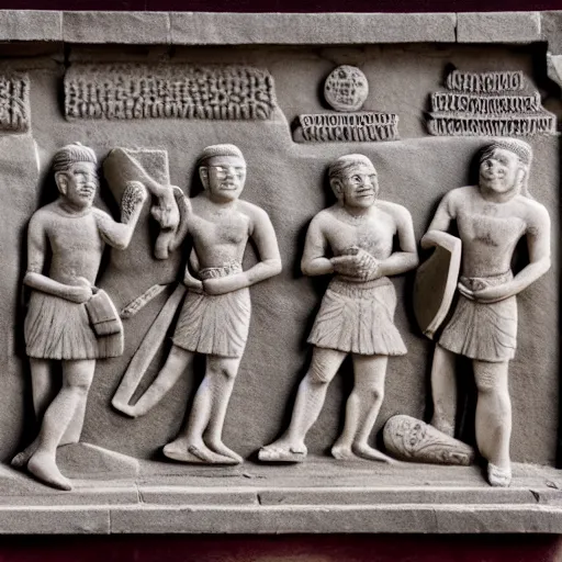 Image similar to angkor bas relief nfl players