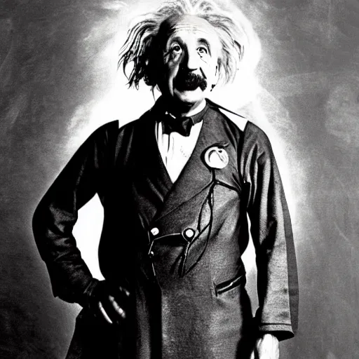 Image similar to Albert Einstein as Iron Man