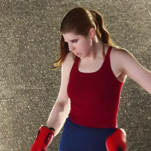 Image similar to still of Anna Kendrick as Yvonne Drago in Rocky IV remake 2029