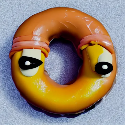 Image similar to homer simpson as a donut