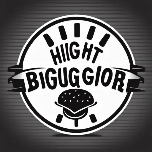 Image similar to high quality and iconic vector logo for a burger restaurant