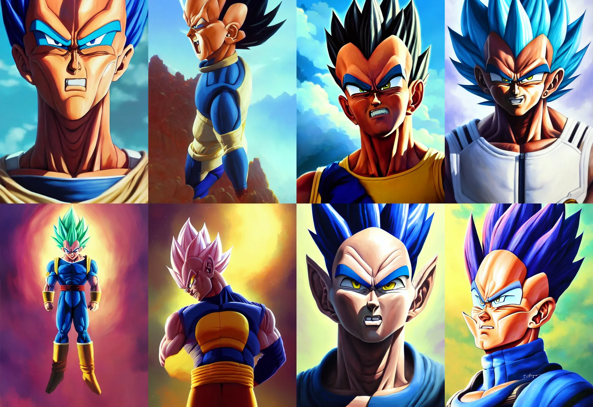 ArtStation - Vegeta super saiyan blue