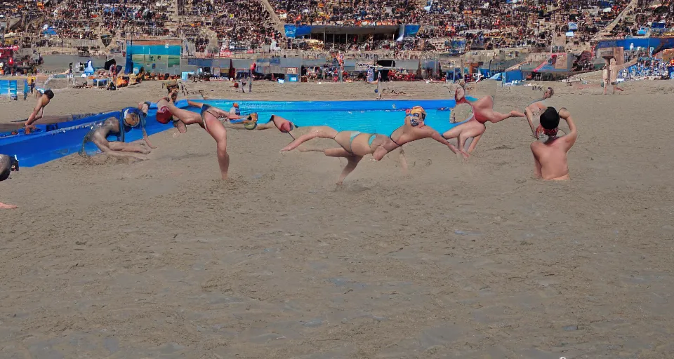 Image similar to olympic swimming in sand