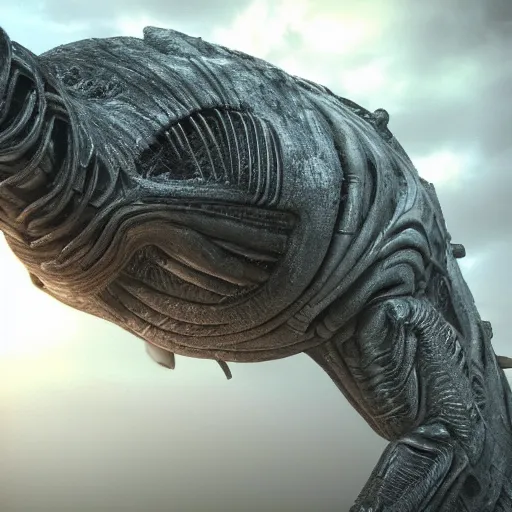 Image similar to ultra realistic alien monster spaceship
