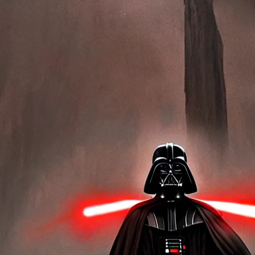 Prompt: darth vader in lords of the rings