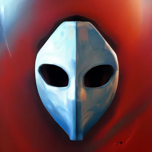 Prompt: mask with a symbol for a society secret, science fiction, concept art oil painting by jama jurabaev, extremely detailed, brush hard, artstation