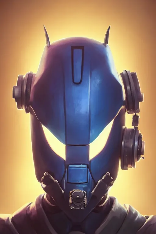 Image similar to epic mask helmet robot ninja portrait stylized as fornite style game design fanart by concept artist gervasio canda, behance hd by jesper ejsing, by rhads, makoto shinkai and lois van baarle, ilya kuvshinov, rossdraws global illumination radiating a glowing aura global illumination ray tracing hdr render in unreal engine 5