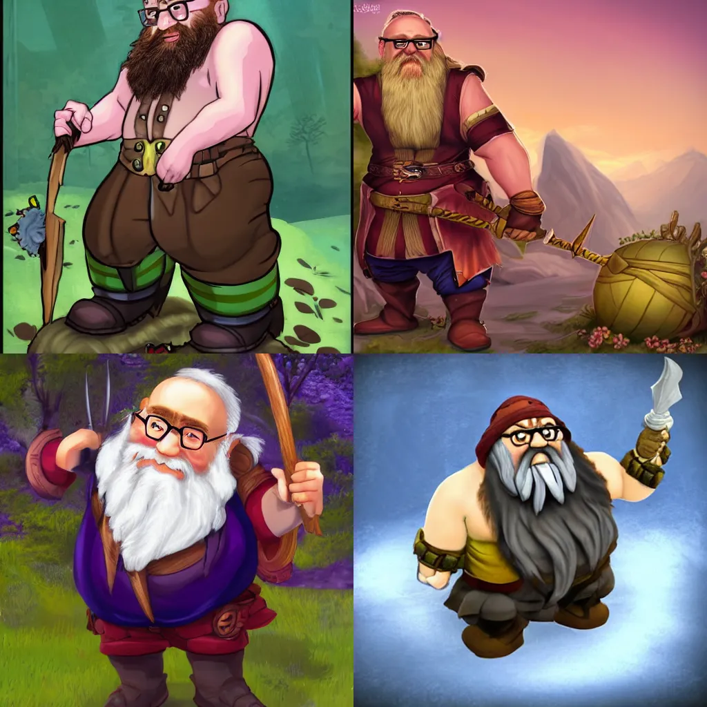 Prompt: simon honeydew as a fantasy dwarf