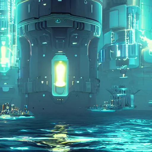 Prompt: stunning, breathtaking, awe - inspiring award - winning deep sea cyberpunk