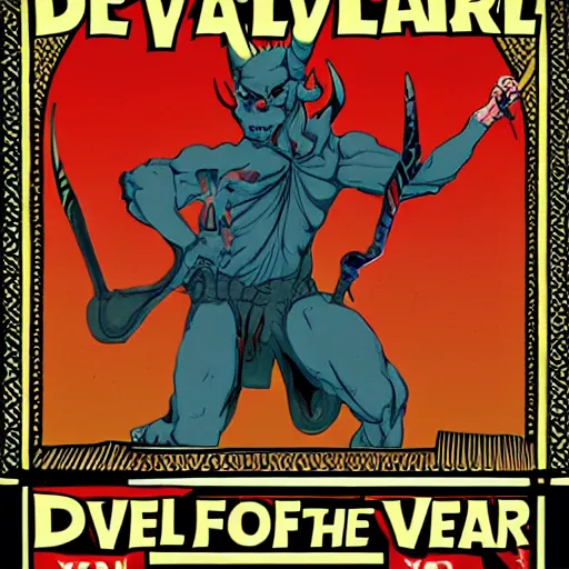 Image similar to devil of all earth in the style of valorant