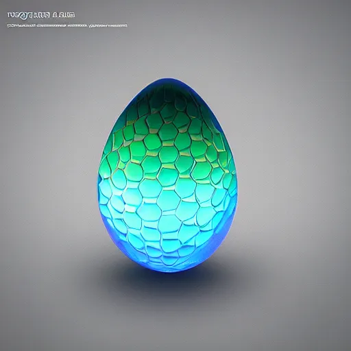 Image similar to translucent dragon scale egg, photorealistic, symmetrical, unreal engine