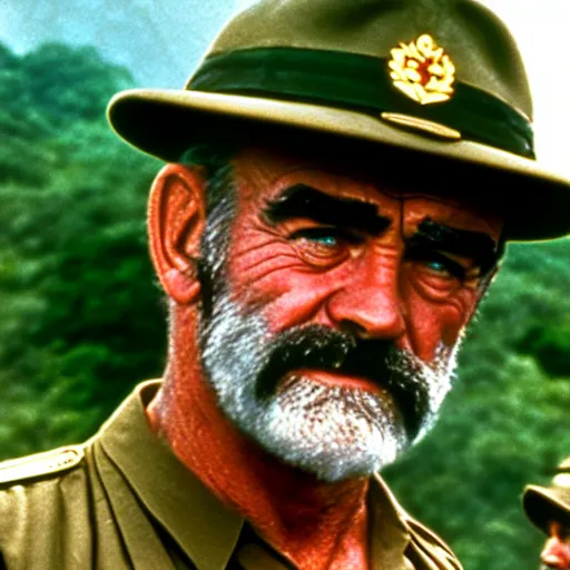 Prompt: sean connery in the bridge on the river kwai, 8 k detail