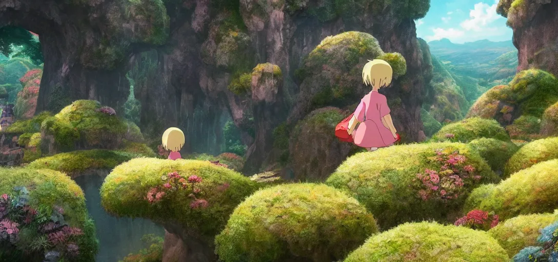 Image similar to a very high resolution image from a new movie. beautiful scenery. photorealistic, photography, directed by hayao miyazaki