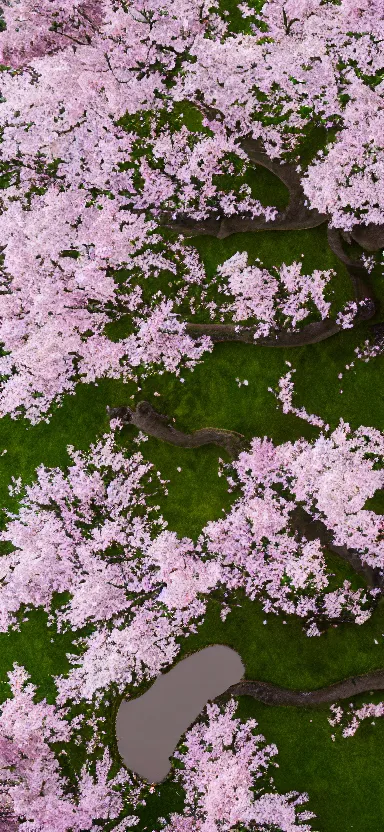 Image similar to aerial photo of dragon at a sakura tree, side shot, by shunji dodo, 8 k resolution, high quality ”