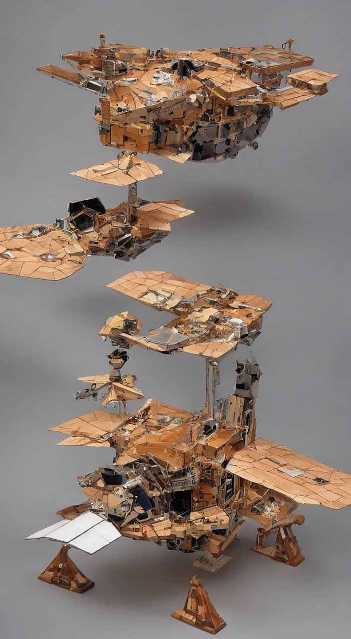 Image similar to spacecraft made out of wood